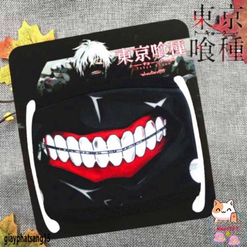 Mặt Nạ Hóa Thân Kaneki Ken - Khẩu Trang Tokyo Ghoul Dành Cho Fan Anime - Chất Liệu Cotton Cao Cấp