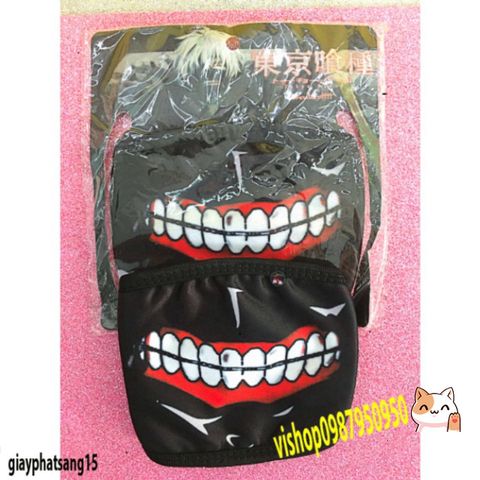 Mặt Nạ Hóa Thân Kaneki Ken - Khẩu Trang Tokyo Ghoul Dành Cho Fan Anime - Chất Liệu Cotton Cao Cấp