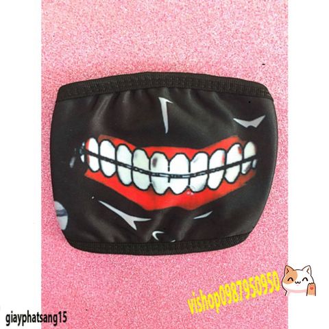 Mặt Nạ Hóa Thân Kaneki Ken - Khẩu Trang Tokyo Ghoul Dành Cho Fan Anime - Chất Liệu Cotton Cao Cấp