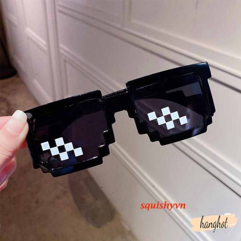 Kính Mát Thug Life Đen Hồng Xanh - Kính Râm Phong Cách Siêu Ngầu Cho Nam Nữ & Trẻ Em - Phụ Kiện Dự Tiệc Minecraft