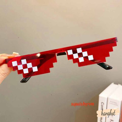 Kính Mát Thug Life Đen Hồng Xanh - Kính Râm Phong Cách Siêu Ngầu Cho Nam Nữ & Trẻ Em - Phụ Kiện Dự Tiệc Minecraft