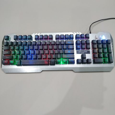 Combo Bàn Phím Chuột Gaming EWEADN K005 Đen, Giả Cơ LED 7 Màu, Chống Nước - Dành Cho Gamer và Nhân Viên Văn Phòng
