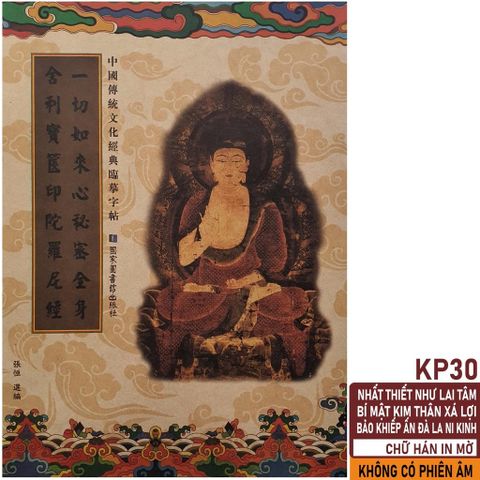 Vở chép Kinh Nhất Thiết Như Lai Tâm Bí Mật - Sách Học Tiếng Trung Chữ Hán In Mờ Không Phiên Âm, Tiện Dụng Khi Du Lịch