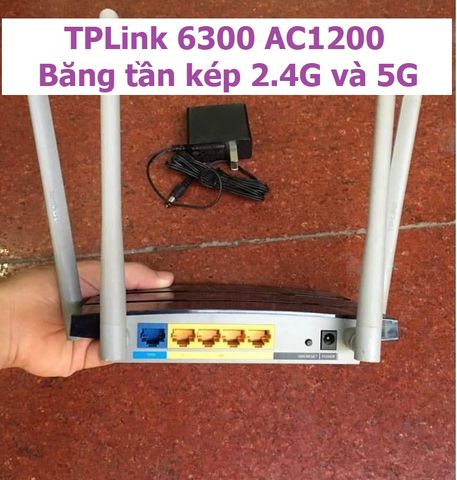 Bộ Phát Wifi TPLink 6300 AC1200Mbps - Router 2 Băng Tần 4 Râu Tốc Độ Cao - Kèm Hướng Dẫn Cài Đặt Tiếng Việt, Hàng Đã Sử Dụng