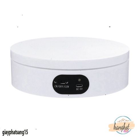 Bàn Xoay 360 Độ Chụp Ảnh Đế Xoay - Thiết Bị Trưng Bày Sản Phẩm Chuyên Nghiệp Màu Đen Trắng, Hỗ Trợ Quay Video Tại Nhà