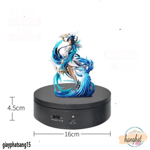 Bàn Xoay 360 Độ Chụp Ảnh Đế Xoay - Thiết Bị Trưng Bày Sản Phẩm Chuyên Nghiệp Màu Đen Trắng, Hỗ Trợ Quay Video Tại Nhà