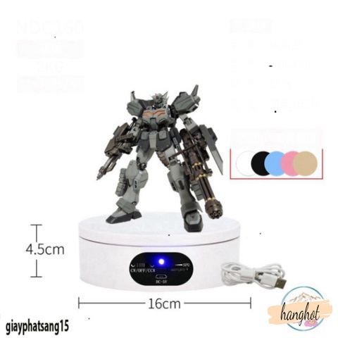 Bàn Xoay 360 Độ Chụp Ảnh Đế Xoay - Thiết Bị Trưng Bày Sản Phẩm Chuyên Nghiệp Màu Đen Trắng, Hỗ Trợ Quay Video Tại Nhà
