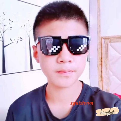 Kính Thug Life 6 Chấm - Mẫu Hot Trend 2023, Kính Mát Chụp Ảnh Nhóm Siêu Ngầu, Phong Cách Côn Đồ 8BIT Nam Nữ