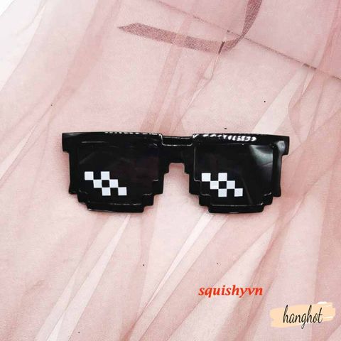 Kính Thug Life 6 Chấm - Mẫu Hot Trend 2023, Kính Mát Chụp Ảnh Nhóm Siêu Ngầu, Phong Cách Côn Đồ 8BIT Nam Nữ