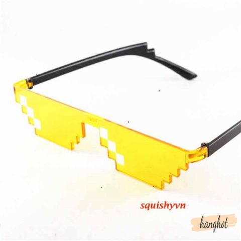 Kính Thug Life 6 Chấm - Mẫu Hot Trend 2023, Kính Mát Chụp Ảnh Nhóm Siêu Ngầu, Phong Cách Côn Đồ 8BIT Nam Nữ