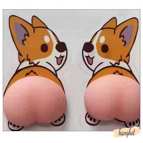 Bộ 2 Hình Dán Silicon Mông Đào 3D - Squishy Trang Trí Điện Thoại Giảm Stress, Dễ Dùng, Độc Đáo
