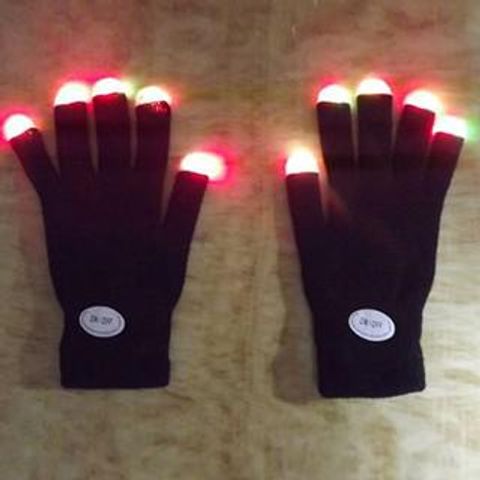 Găng Tay LED Phát Sáng Unisex - Găng Tay Đổi Chế Độ Ánh Sáng Thú Vị, Dụng Cụ Tiện Ích Độc Đáo Cho Mọi Dịp