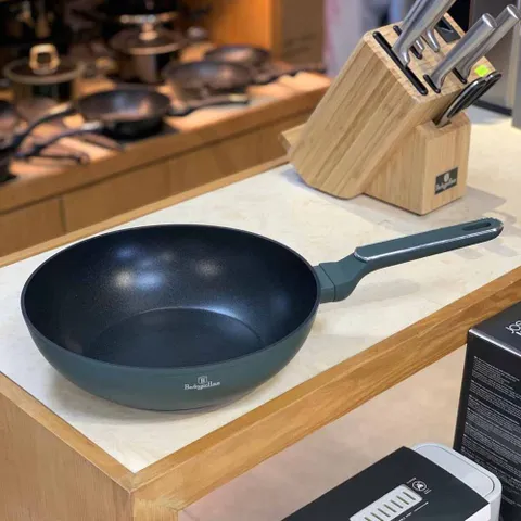 Chảo Sâu Lòng Berlinger Haus BH/8158 28cm Màu Xanh Lá - Chống Dính, Tiết Kiệm Năng Lượng - Dụng Cụ Nấu Ăn Tiện Lợi