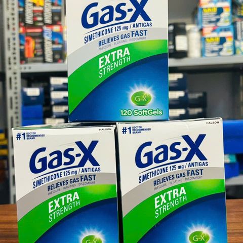 Viên uống Gas-X Extra Strength 120 viên - Giảm đầy hơi, khó tiêu nhanh chóng và hiệu quả, hỗ trợ tiêu hóa an toàn cho người lớn và trẻ em trên 11 tuổi.