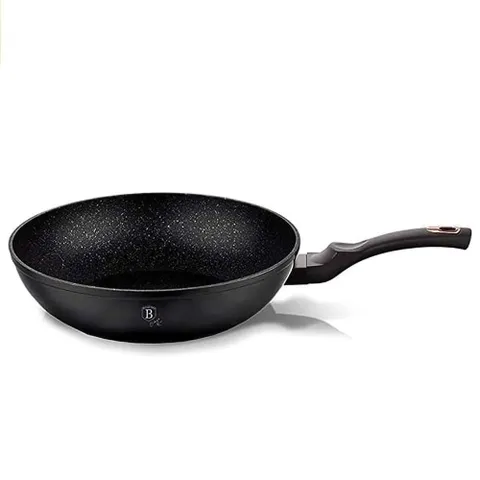 Chảo Sâu Lòng Berlinger Haus BH/1638N - 28cm, Chống Dính 3 Lớp, An Toàn Cho Sức Khỏe, Dùng Được Cho Bếp Từ, Màu Đen & Hồng Vàng