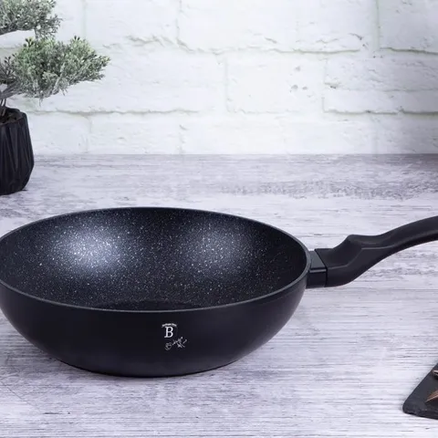 Chảo Sâu Lòng Berlinger Haus BH/1638N - 28cm, Chống Dính 3 Lớp, An Toàn Cho Sức Khỏe, Dùng Được Cho Bếp Từ, Màu Đen & Hồng Vàng