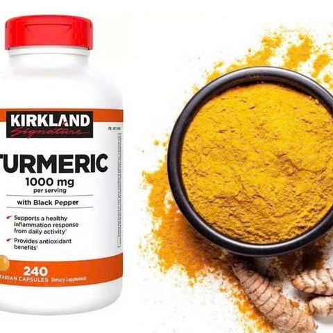 Viên Uống Tinh Chất Nghệ Tiêu Đen Kirkland Signature Turmeric 1000MG 320 Viên - Hỗ Trợ Sức Khỏe Chống Oxy Hóa và Tiêu Hóa