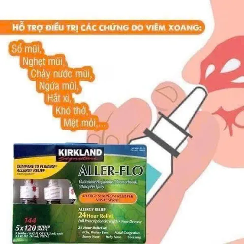(HÀNG CHÍNH HÃNG MỸ) DUNG DỊCH XỊT VIÊM XOANG KIRKLAND ALLER - FLO
