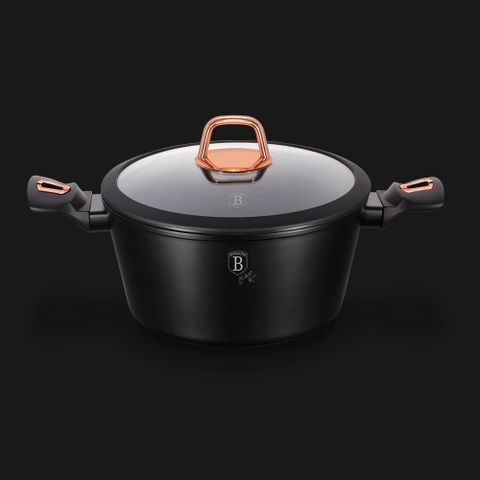 Nồi Bếp Từ Berlinger Haus BH/1642N 24cm Đen Vàng Hồng - Chống Dính Cao Cấp, Tiết Kiệm Năng Lượng, Thiết Kế Sang Trọng