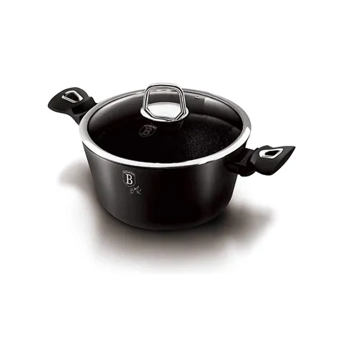 Nồi Berlinger Haus BH/1852 Đen Nhám 24cm - Nồi Chống Dính 3 Lớp, Tiết Kiệm Năng Lượng, An Toàn, Dễ Cầm Nắm