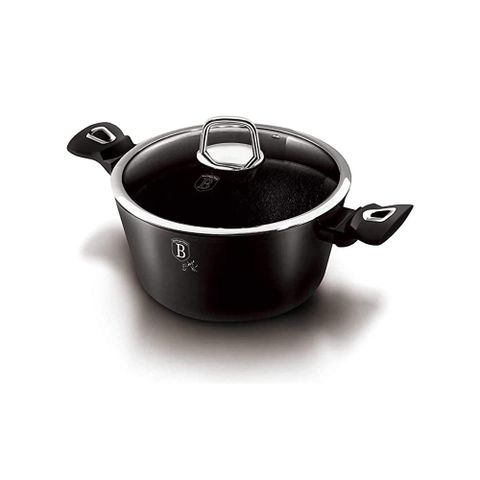 Nồi Berlinger Haus BH/1852 Đen Nhám 24cm - Nồi Chống Dính 3 Lớp, Tiết Kiệm Năng Lượng, An Toàn, Dễ Cầm Nắm