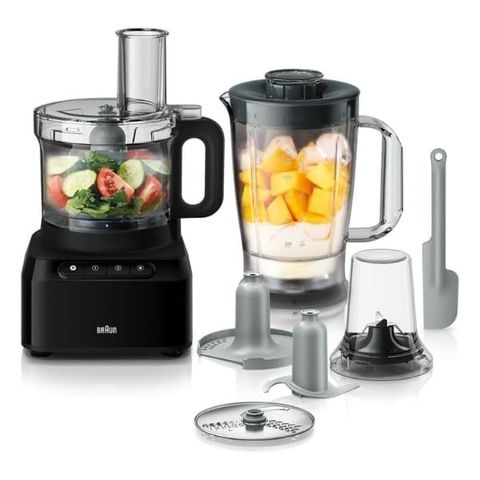 Máy Xay Đa Năng Braun FP3132BK - Thiết Bị Chế Biến Thực Phẩm 7 Trong 1, Công Suất 800W, Dung Tích 2.1L, Dễ Sử Dụng và Vệ Sinh