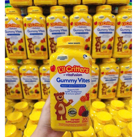Kẹo Dẻo Bổ Sung Vitamin L'il Critters Gummy Vites 300 Viên - Bổ Dưỡng Sức Khỏe Cho Trẻ Từ 2-15 Tuổi, Hương Vị Ngon Miệng