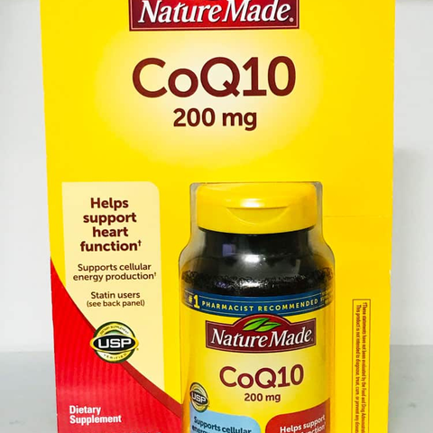 Viên Uống Bổ Tim Mạch CoQ10 200mg Nature Made - Hỗ Trợ Sức Khỏe Tim Mạch, Giảm Nguy Cơ Đột Quỵ, 140 Viên