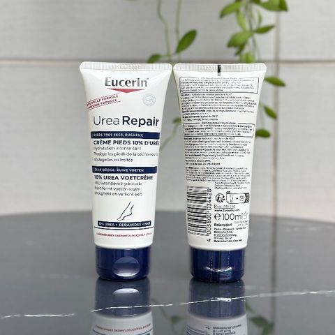 Kem Dưỡng Da Chân Eucerin UreaRepair PLUS 10% Urea - Giải Pháp Giảm Nứt Nẻ, Cấp Ẩm Chuyên Sâu, Dưỡng Mềm Da Khô 100ml