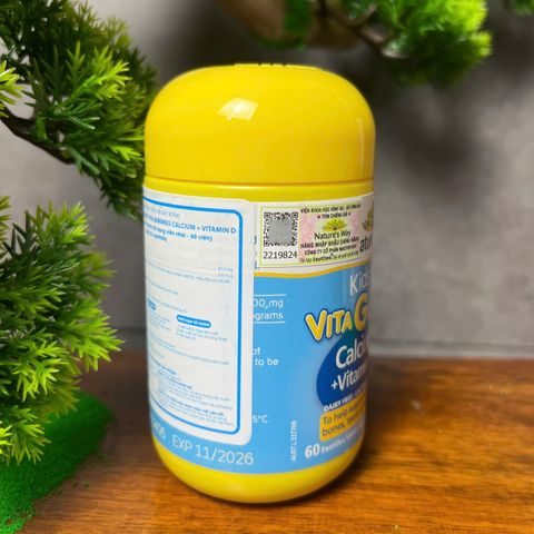 Viên nhai Nature's Way Vita Gummies Canxi + Vitamin D cho trẻ em, hỗ trợ phát triển xương và răng chắc khỏe - 60 viên