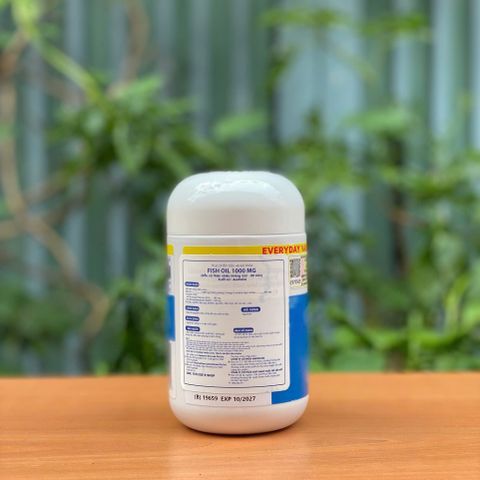 Dầu Cá Nature's Way Odourless Fish Oil 1000mg - Bổ Sung EPA, DHA Tốt Cho Mắt và Não Bộ - Hộp 80 Viên