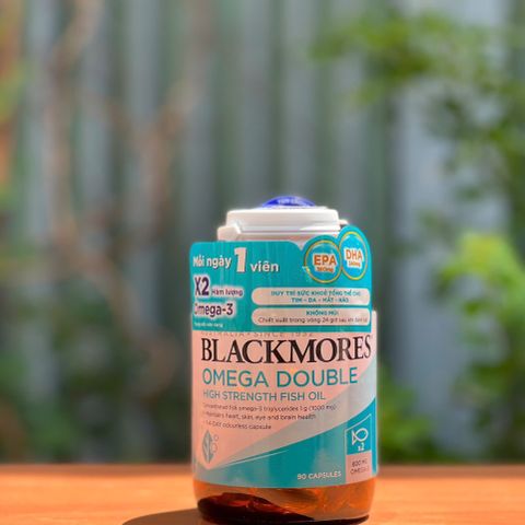 Viên Uống Blackmores Omega Double High Strength Fish Oil 90 Viên - Bổ Sung Omega Hỗ Trợ Tim, Mắt & Da - Hàng Nhập Khẩu Chính Ngạch