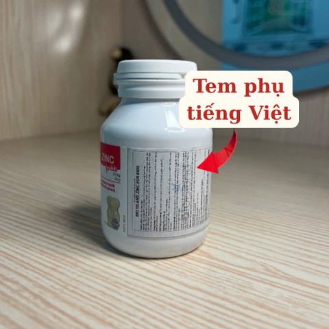 Viên kẹo bổ sung kẽm Bio Island ZINC 120 viên - Hỗ trợ miễn dịch và phát triển chiều cao cho bé - Nhập khẩu từ Úc