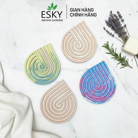 Miếng Lót Ly Decor Handmade ESKY Aroma Garden - Khuếch Tán Tinh Dầu Thơm Sang Trọng cho Bàn Làm Việc và Trang Trí Phòng Ngủ
