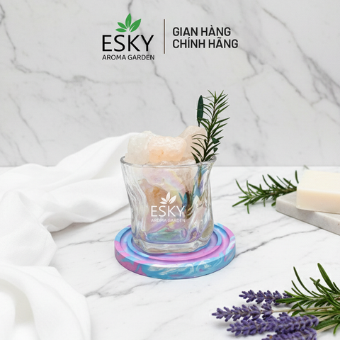 Miếng Lót Ly Decor Handmade ESKY Aroma Garden - Khuếch Tán Tinh Dầu Thơm Sang Trọng cho Bàn Làm Việc và Trang Trí Phòng Ngủ