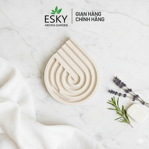 Miếng Lót Ly Decor Handmade ESKY Aroma Garden - Khuếch Tán Tinh Dầu Thơm Sang Trọng cho Bàn Làm Việc và Trang Trí Phòng Ngủ
