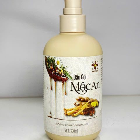 Dầu Gội Mộc An 300ml - Chiết Xuất Từ Thiên Nhiên Nhân Sâm, Gừng, Bồ Kết, Phù Hợp Cho Da Nhạy Cảm, Dưỡng Tóc Khỏe Mạnh