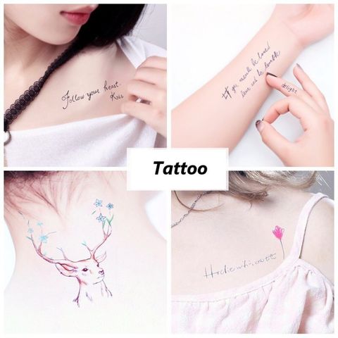 Miếng Dán Hình Xăm Mini Cực Đẹp - Hình Xăm Nước Thời Trang Dễ Bong, Trang Trí Sáng Tạo, Giao Màu Ngẫu Nhiên