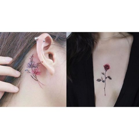 Miếng Dán Hình Xăm Mini Cực Đẹp - Hình Xăm Nước Thời Trang Dễ Bong, Trang Trí Sáng Tạo, Giao Màu Ngẫu Nhiên