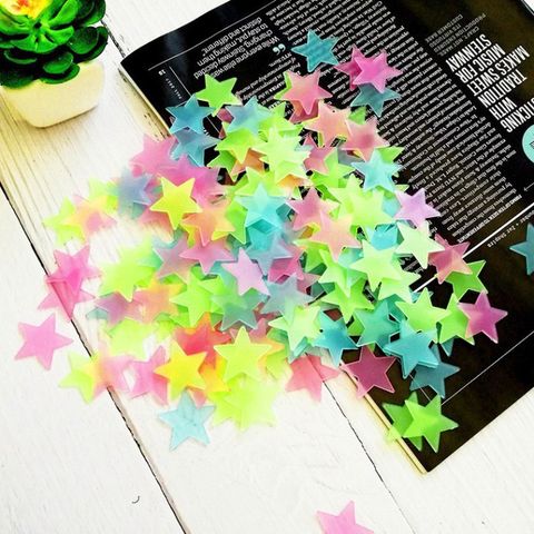Gói 100 Ngôi Sao Dạ Quang Dán Tường Phát Sáng Trong Đêm - Giá Rẻ, Đính Kèm Băng Dính 2 Mặt Trang Trí Phòng Ngủ