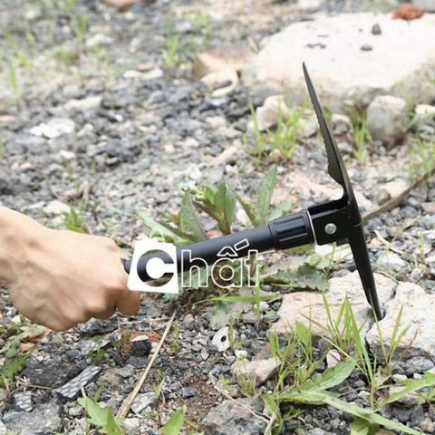 Bộ Cuốc Xẻng Đa Năng 4 in 1 - Dụng Cụ Tiện Ích Cho Làm Vườn Và Du Lịch, Chất Liệu Sắt Bền Bỉ, Thiết Kế Nhỏ Gọn, Có Túi Đựng