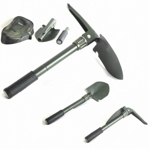 Bộ Cuốc Xẻng Đa Năng 4 in 1 - Dụng Cụ Tiện Ích Cho Làm Vườn Và Du Lịch, Chất Liệu Sắt Bền Bỉ, Thiết Kế Nhỏ Gọn, Có Túi Đựng