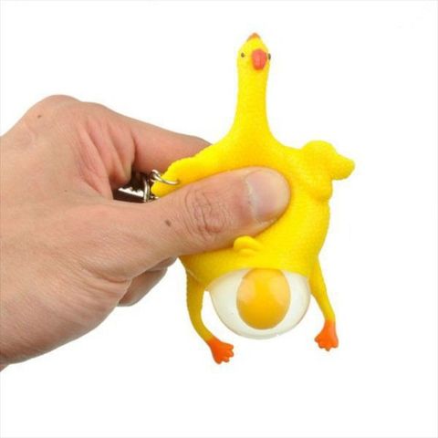 Móc Khóa Hình Chú Gà Đẻ Trứng Đáng Yêu - Móc Khóa Silicone Thú Vị Cho Bé Gái và Bé Trai - Quà Tặng Siêu Dễ Thương