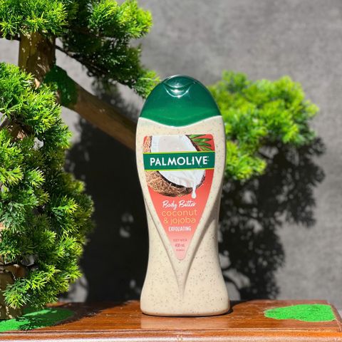 Sữa Tắm Tẩy Tế Bào Chết Palmolive Body Butter Dừa & Jojoba 400ml - Tẩy Tế Bào Chết, Làm Sạch & Dưỡng Ẩm Da Mềm Mại
