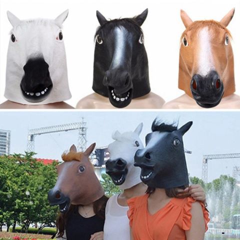 Mặt Nạ Hình Đầu Ngựa Hóa Trang Halloween - Mặt Nạ Latex Độc Đáo Cho Tiệc Hóa Trang, Quà Tặng và Lễ Hội