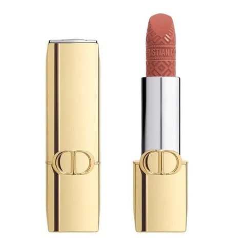 Son Dior Rouge Dior 284 Rose Bavarde - Son Môi Hồng Đất Chính Hãng, Thiết Kế Vỏ Vàng Sang Trọng, Phiên Bản Giới Hạn