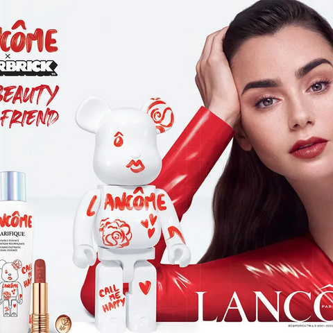 Son Lancôme X Bearbrick L'Absolue Rouge 888 - Son Môi Đỏ Cherry Chính Hãng - Phiên Bản Giới Hạn, Chất Son Mềm Mại, Thiết Kế Độc Đáo