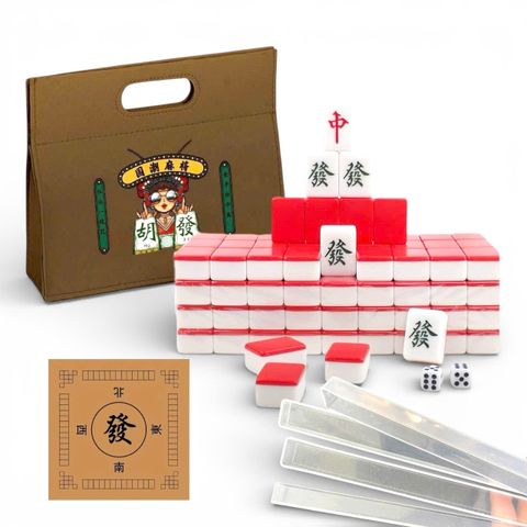 Bộ 044 Quân Mạt Chược Tết Đỏ Size #30 Kèm Phụ Kiện - Mahjong Đỏ.