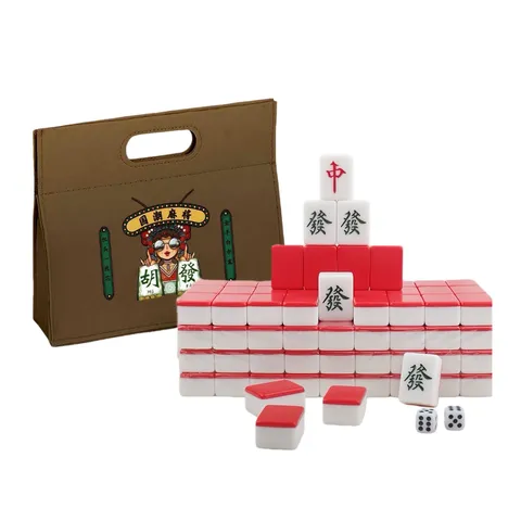 Bộ 044 Quân Mạt Chược Tết Đỏ Size #30 Kèm Phụ Kiện - Mahjong Đỏ.