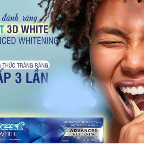 Kem đánh răng Crest 3D White Pro 147g - Bộ 5 hộp Kem làm trắng răng chính hãng từ Mỹ, hiệu quả cao cho nụ cười tự tin